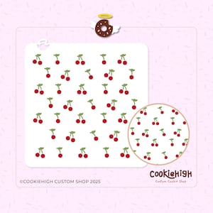 Digitaal: kersenraster 2 stuks stencil gesneden | SVG-png-direct downloaden voor cookie-stencil | Snijbestand!