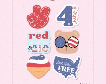 Chunky USA 250 Years Small Set 6 | Cookie Cutter STL | Digital Download+Edible PNG+Black Guide