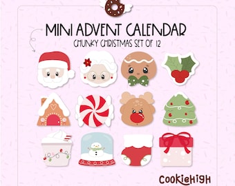 Chunky Weihnachts-Ausstechform 12 Tage Set - STL + Bild PNG Eddie! | Sofortdownload!