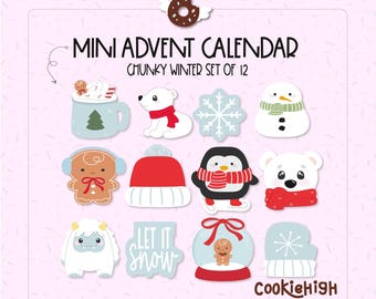 Chunky Winter Ausstechform 12 Tage Set - STL + PNG Bild für Eddie! | Sofortdownload!