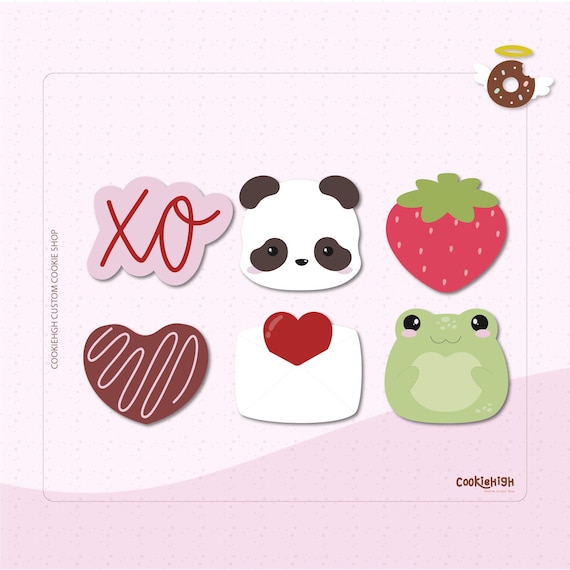 Sweet Valentine Cookie Cutter Set .Stl + PNG Image of Eddie! | Instant download!