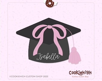 Coquette Grad Hat Cookie Cutter .Stl | + PNG Image of Eddie! | Instant download!