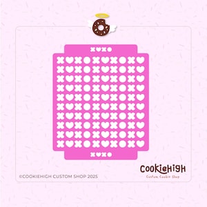 Digital: XoXo Sprinkles Stencil - Arquivo STL para impressão 3D | Arquivos STL de estêncil | Download digital do estêncil Sprinkle