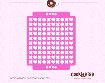 XoXo Heart Sprinkles Stencil: Valentine's Day Baking, 3D Print STL File (Digital Download)