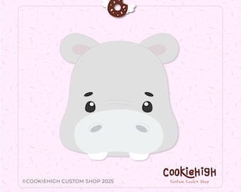 Hippo Face Cookie Cutter .Stl + PNG Image of Eddie! | Instant download!