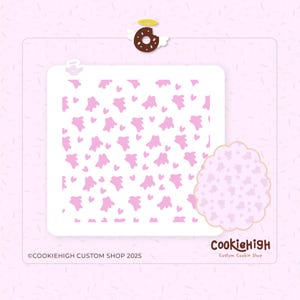 Digitaal: konijn met hartpatroon 1 sjabloonsnede | SVG-png-direct downloaden voor cookie-stencil | Snijbestand!