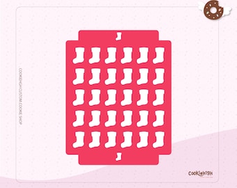 Stocking Sprinkle Stencil STL File: 3D Printing Template (Digital Download)