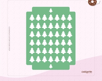 Christmas Tree Sprinkle Stencil STL File: 3D Printing Template (Digital Download, 3 Sizes)