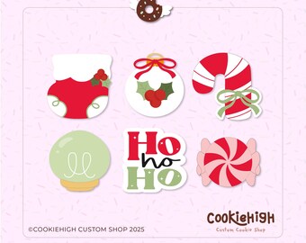 Weihnachts-Ausstechform Festliche Feiertagsbäckerei (STL + PNG Digital Download)