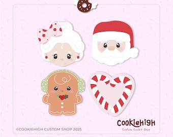 Chunky Sweet Christmas Cookie Cutter Kleines Set STL + Bild PNG für Eddie! | Sofortdownload!