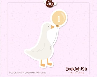 Silly Goose with Balloon Cookie Cutter .Stl + PNG Image of Eddie! |  Instant download!