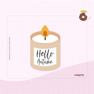 Candle Autumn Cookie Cutter .Stl | Instant download!