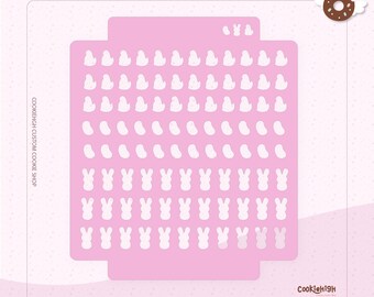 Marshmallow Peeps påskströsselschablon: 3D-utskrift STL-fil (digital nedladdning)