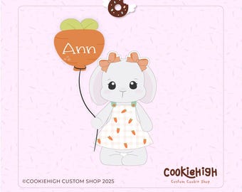 Bunny Cookie Cutter Set of 2: Easter Baking (STL + PNG Digital Download)