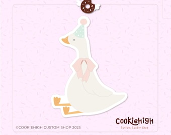 Coquette Goose Party Hat Cookie Cutter .Stl + PNG Image of Eddie! |  Instant download!