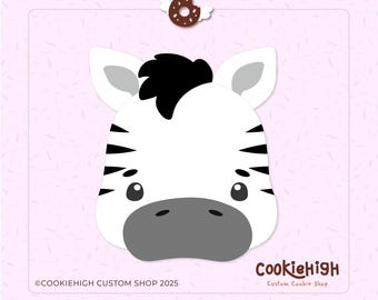 Zebra Face Cookie Cutter .Stl + PNG Image of Eddie! | Instant download!