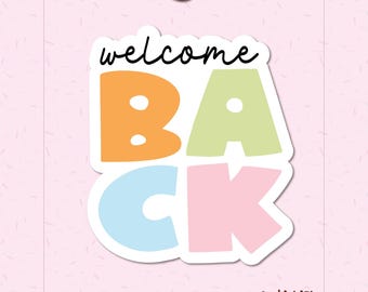 Welcome Back Plaque Cookie Cutter STL | Digital Download+Edible PNG+Black Guide