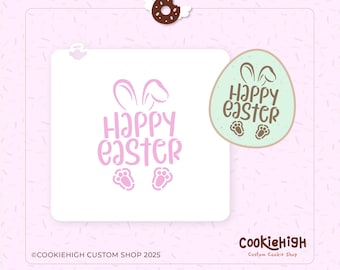Easter Bunny Cookie Stencil: SVG, PNG Cut File (Digital Download)