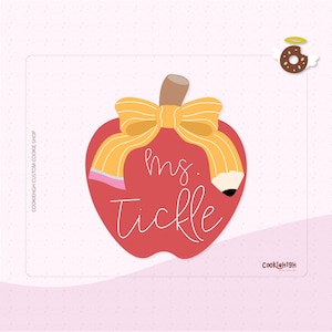 Apple With Coquette Bow Cookie Cutter .Stl | Instant download!