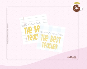 Printable Teacher Gift Tag – You're the Best Teacher (2x2" PDF)