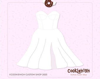 Bridal Corset Wedding Dress Cookie Cutter .Stl + PNG Image of Eddie! | Instant download!