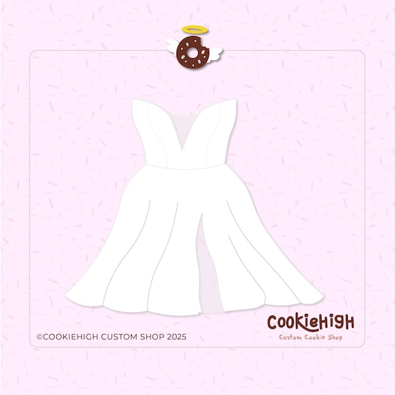 Mermaid Wedding Dress Cookie Cutter .Stl + PNG Image of Eddie! | Instant  download!