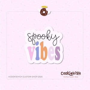 Spooky Vibes Plaque Cookie Cutter .Stl + PNG Image of Eddie! |  Instant download!