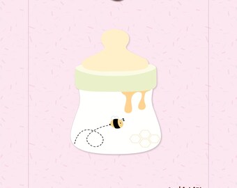 Chunky Baby Bottle 2026 Cookie Cutter STL | Digital Download + Edible PNG + Black Guide