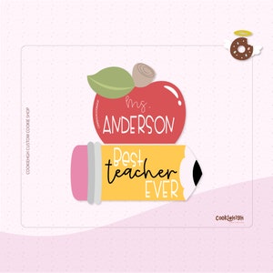 Apple potlood stapel set Cookie Cutter. Stl | Directe download!