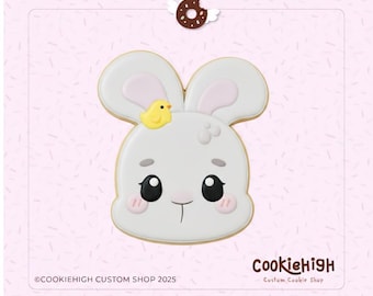 Cortador de galletas Bunny Face 2025. Imagen Stl + PNG de Eddie. ¡Descarga instantánea!