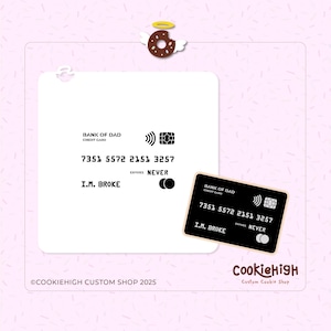 Plantilla de tarjeta de crédito de papá para cortar + cortador de galletas a juego / Descarga instantánea SVG PNG para plantilla de galleta / archivo de corte.