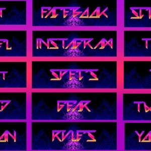 80s SynthWave Retro Panels