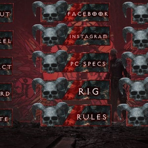 DIABLO 4 Twitch Panel Set