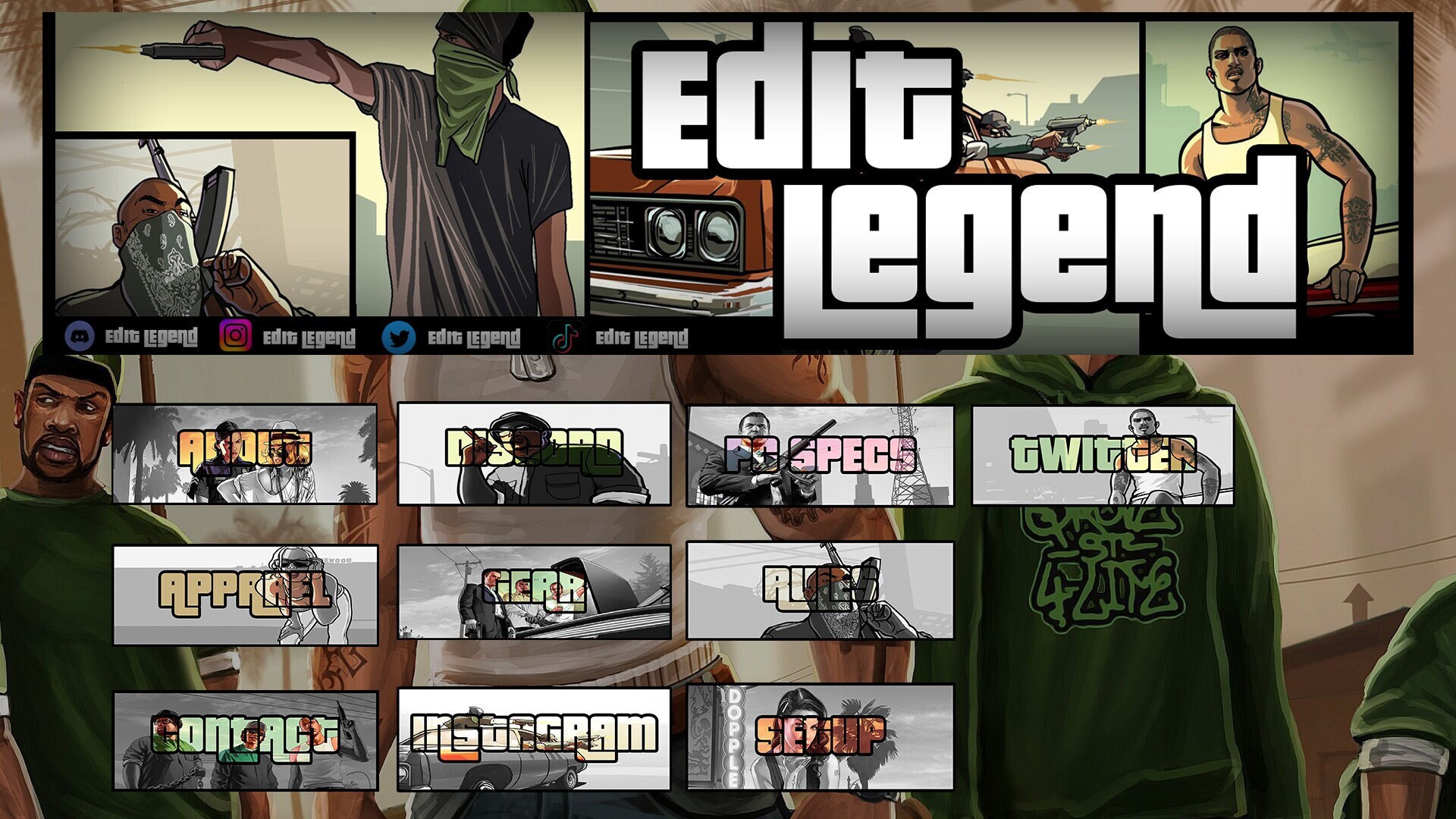 GTA San Andreas Twitch Panels Etsy