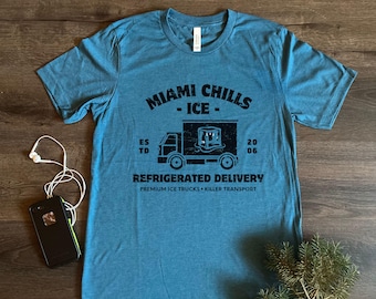 Miami Ice Parodie Bedrijfsshirt, Zwart-Humor Grappig Florida T-shirt