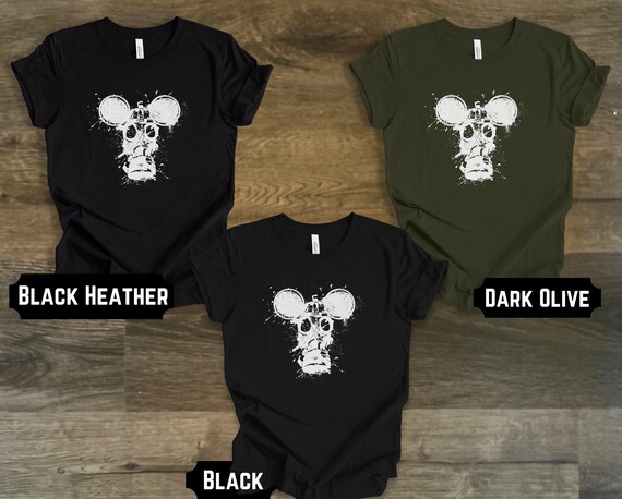 Gas Mousk Tshirt, Gas Mask Mouse Biohazard Dark Humor Steampunk