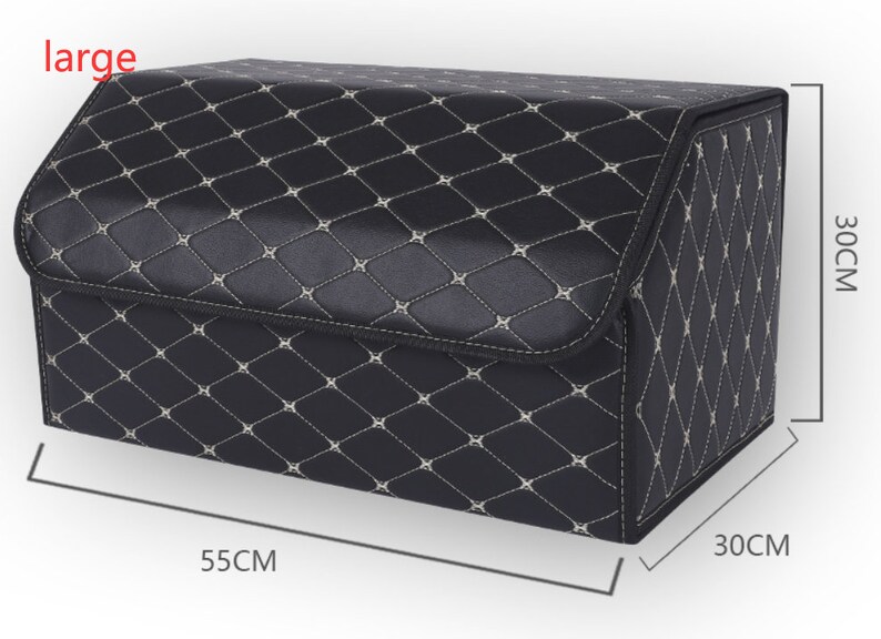 Luxury Leather Car Boot Storage Boxes Prestige Vehicle Etsy
