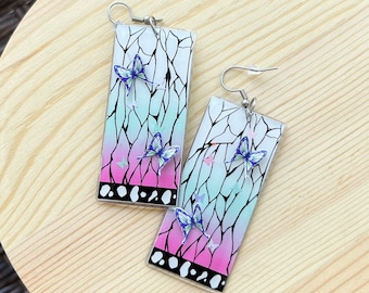 Butterfly Hanafuda Earrings