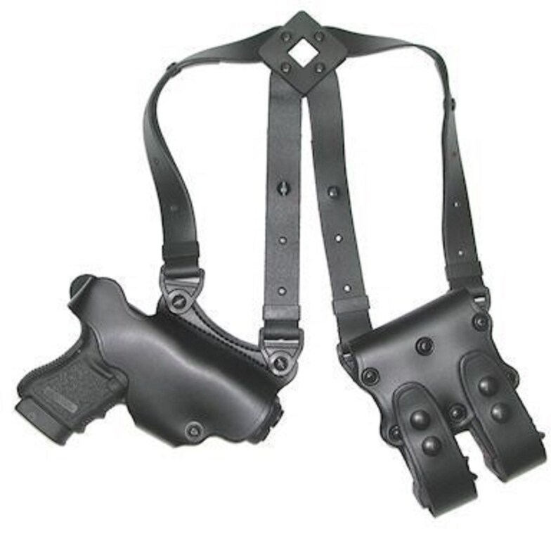 Simple Black Leather Shoulder Holster Hand Made Etsy