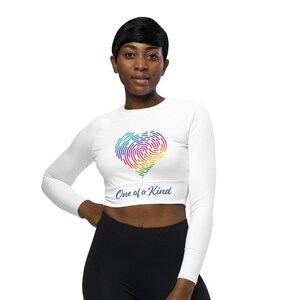 Recycled long-sleeve crop top - One of a Kind