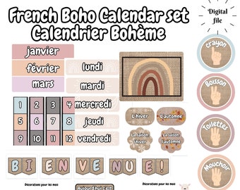 French Boho Calendar - Calendrier Bohème