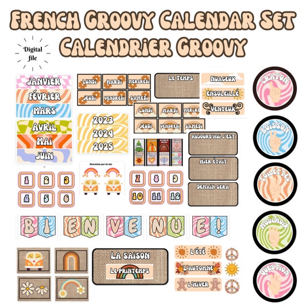 French Groovy Calendar - Calendrier Groovy