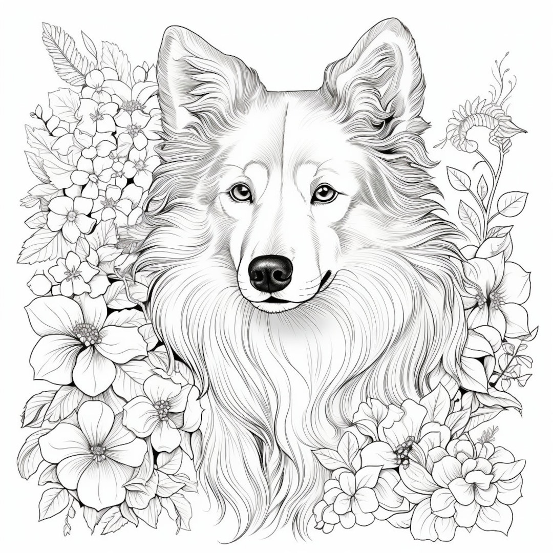 Dog Coloring Pages - Etsy