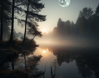 Digital Lake Scene