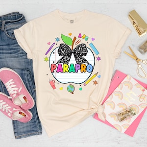 Paraprofessional png, Back to School png, First Day of School, Digital Download, School Para png, Coquette Bow png, Sublimation Designs