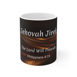 Names Of God Ceramic Mug 11oz Jehovah Jireh