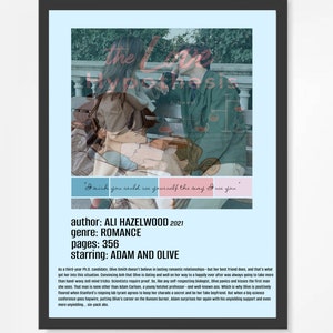 The Love Hypothesis by Ali Hazelwood Poster - Digital Download, Poster, Wall Art, Books, BookTok, Book lovers, Adam and Olive Poster, decal