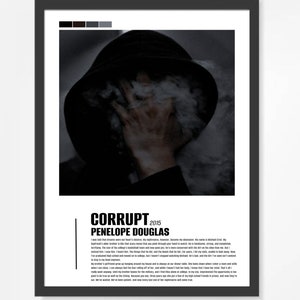 Corrupt by Penelope Douglas Poster - Digital Download, Poster,Art, Books, BookTok, Devils Night Series, Romance, Smut, Michael and Rika