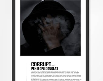 Corrupt di Penelope Douglas Poster - Download digitale, Poster, Arte, Libri, BookTok, Devils Night Series, Romance, Smut, Michael e Rika