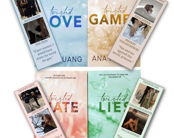 Twisted Series di Ana Huang Segnalibri PRINT DOWNLOAD - 4x Download digitale, Libri, BookTok, amanti, Poster del libro, Ava, jules, bridget, Stella
